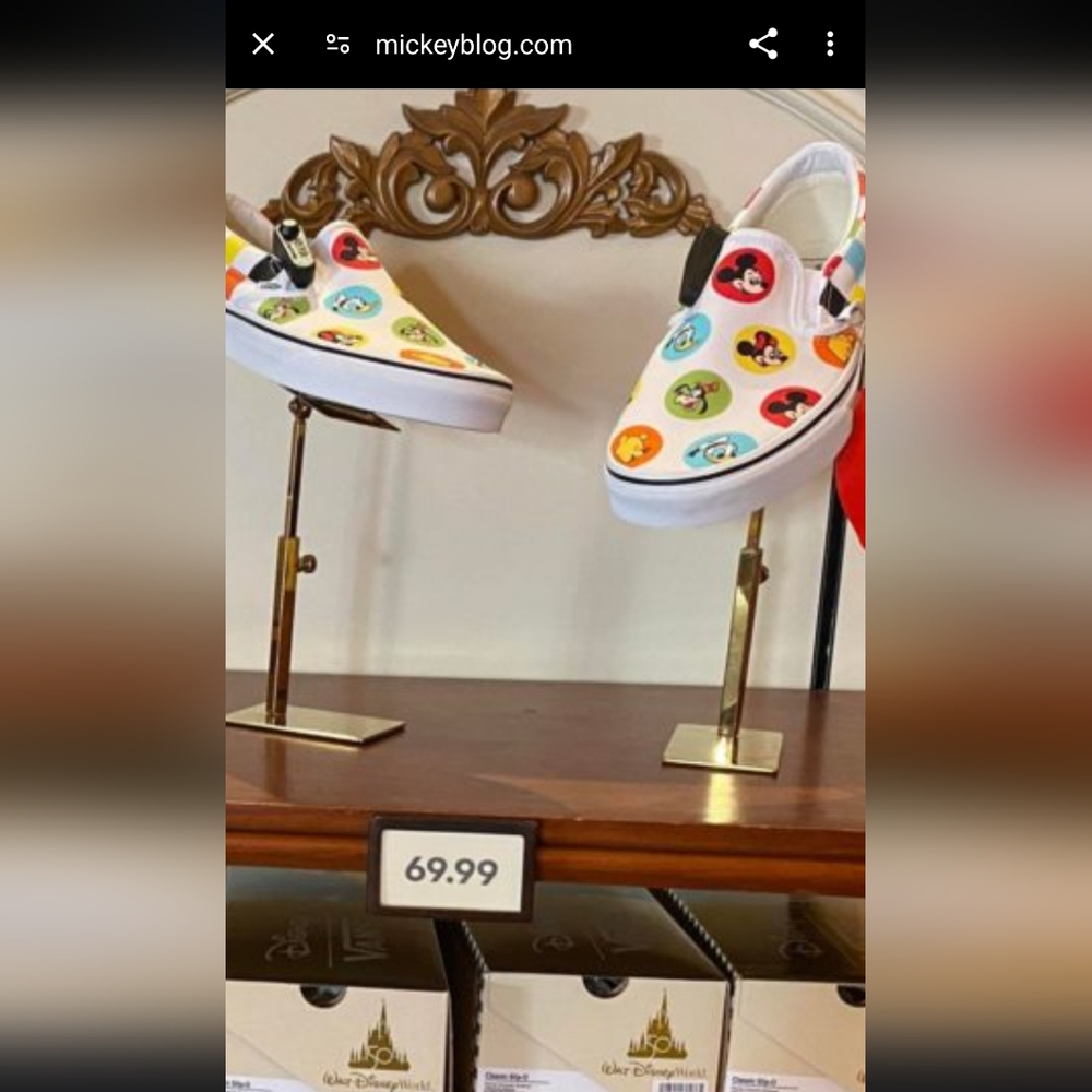 Disney Vans 50th Anniversary Mickey & Friends Slip On Sneaker Women 9.5, men 8